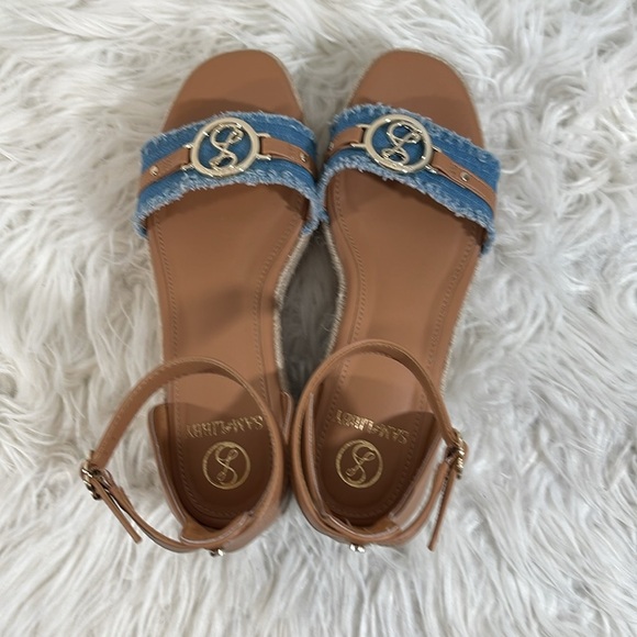 SAM AND LIBBY Women's Colbie Wedge Sandal Size 7 NEW - Picture 7 of 16